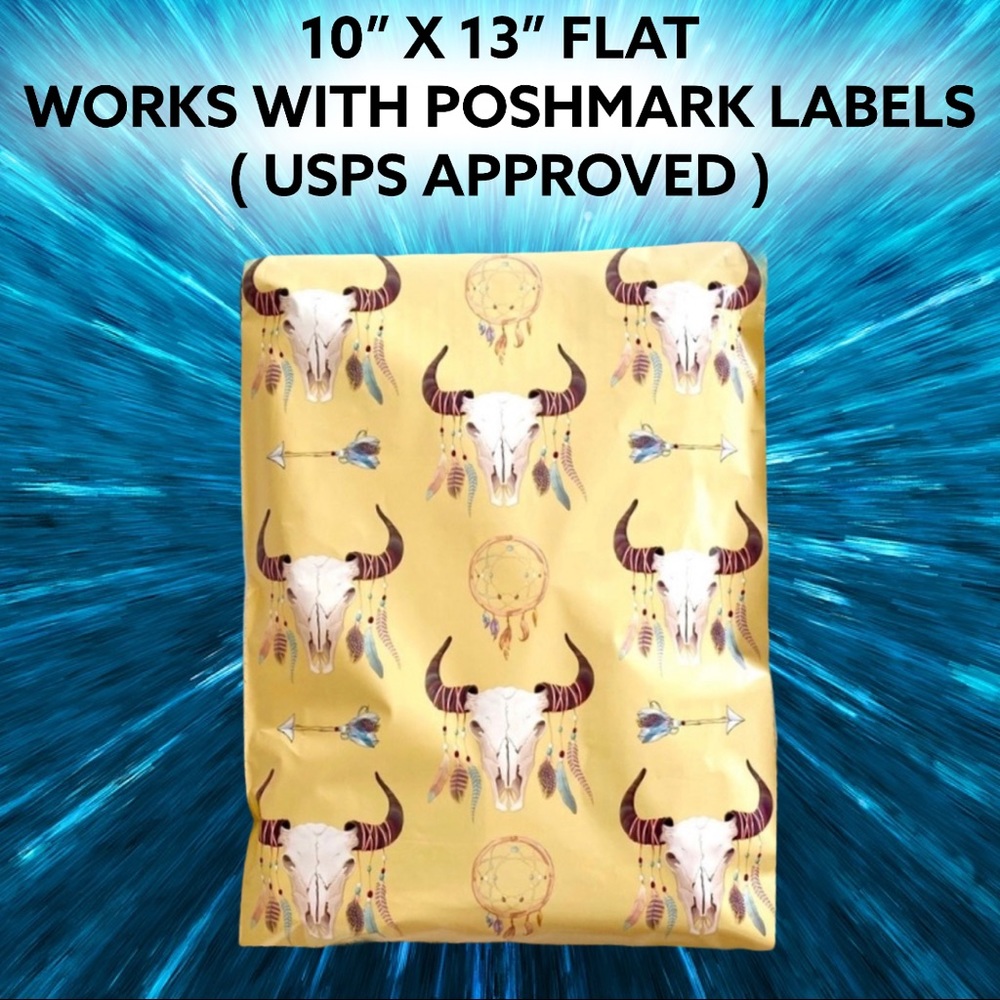 25 10X13 Boho Skull Poly Mailers CLEARANCE - Picture 5 of 7